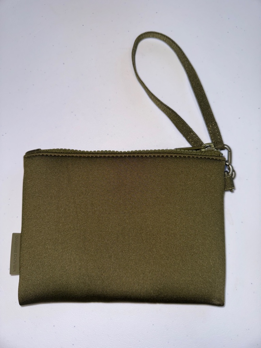 Dagne Dover Olive Green Wristlet Pouch